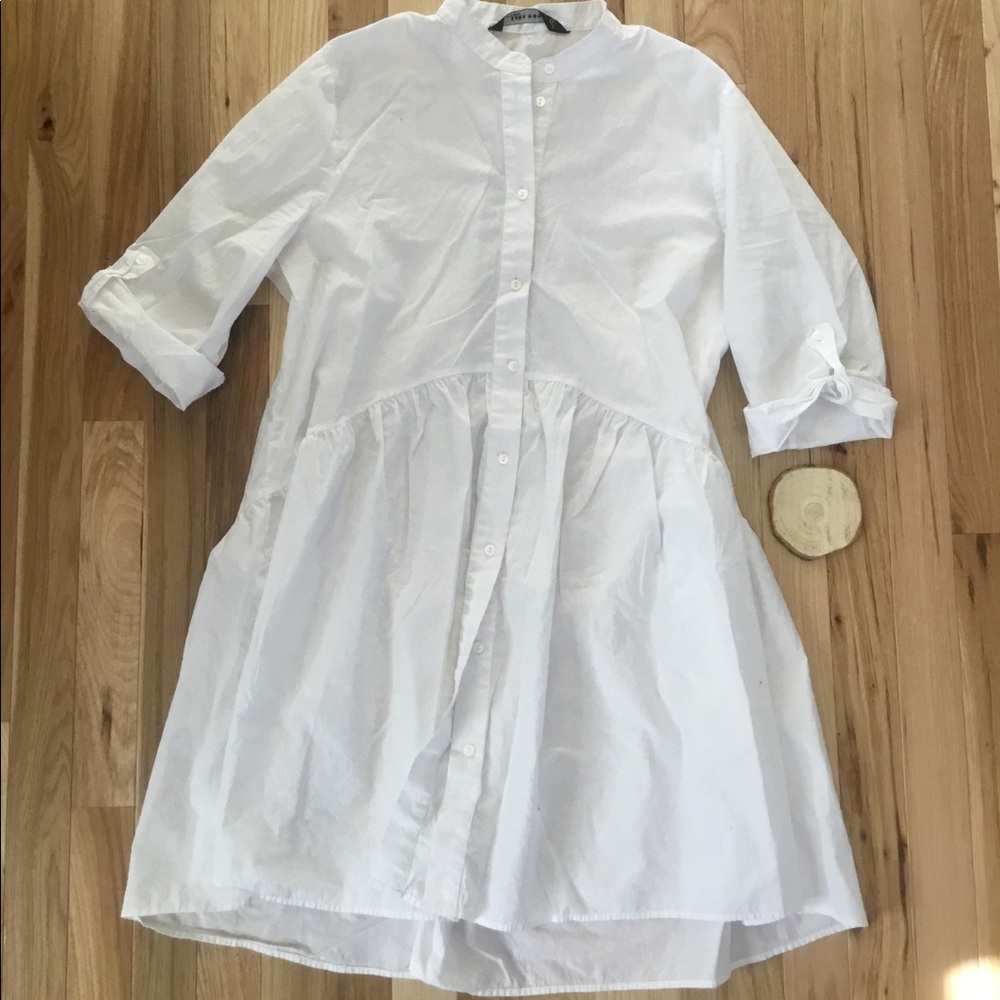 White shirt dress